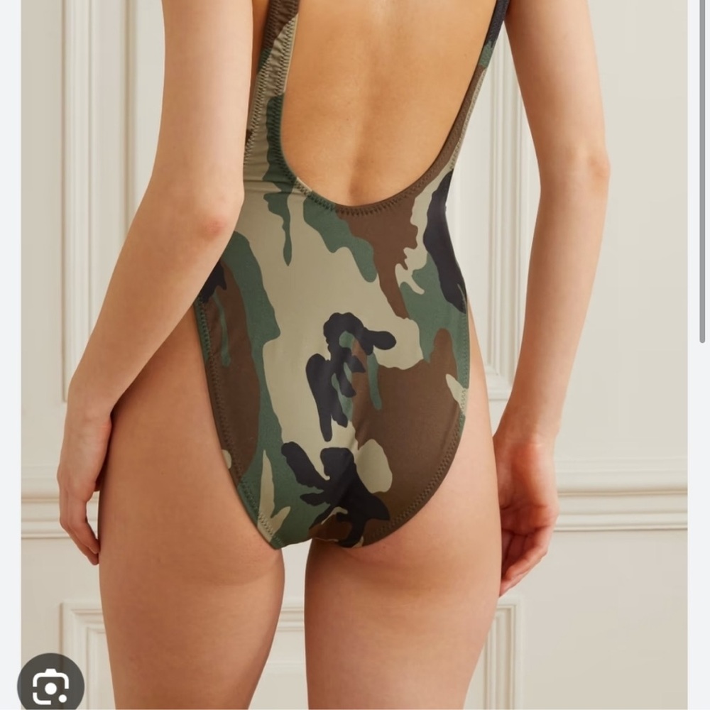 Like New Norma Kamali Camo Swimsuit - Picture 3 of 5